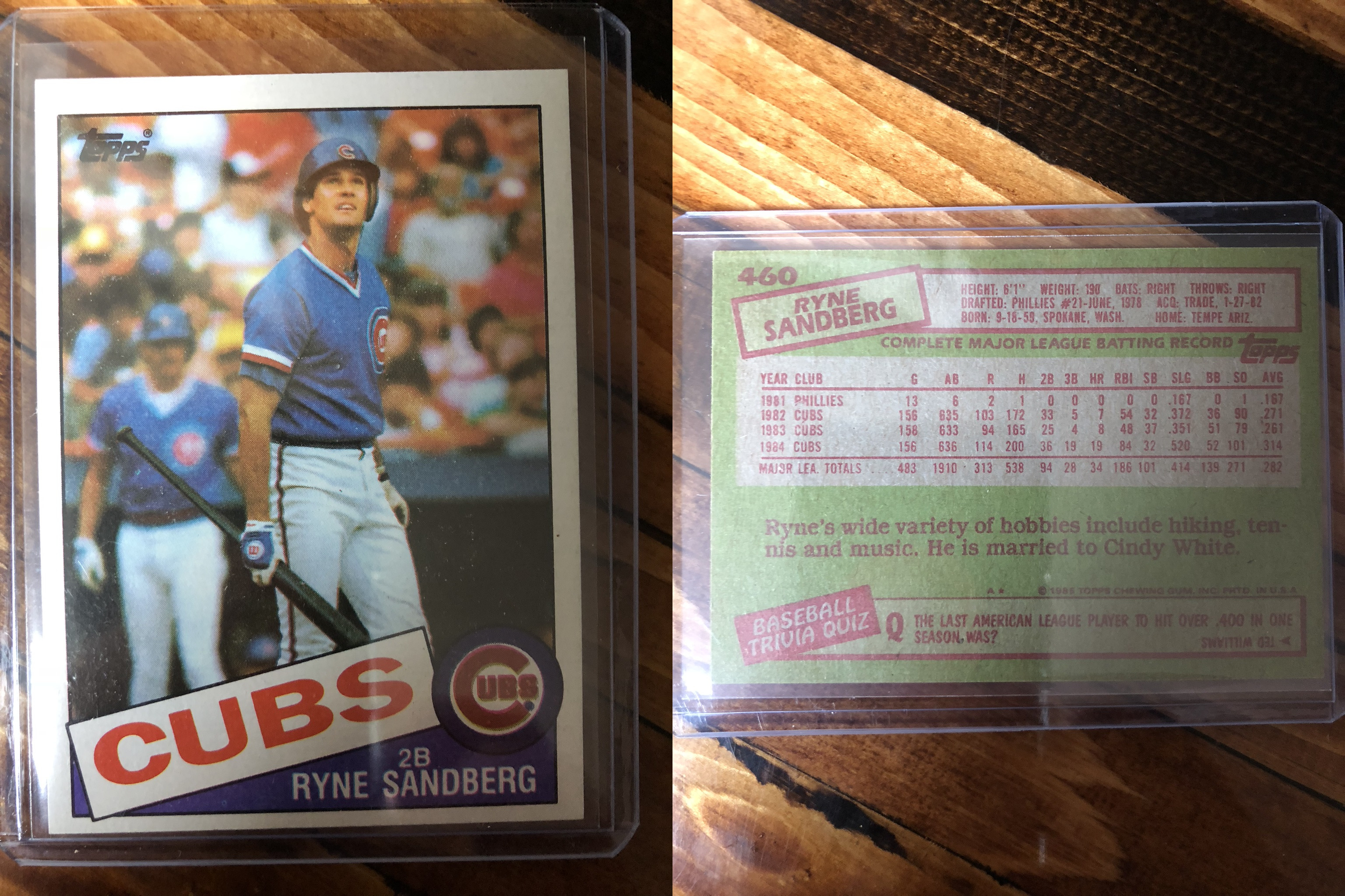 1985 Topps #460 Ryne Sandberg - NM-MT - GamesandCards.com